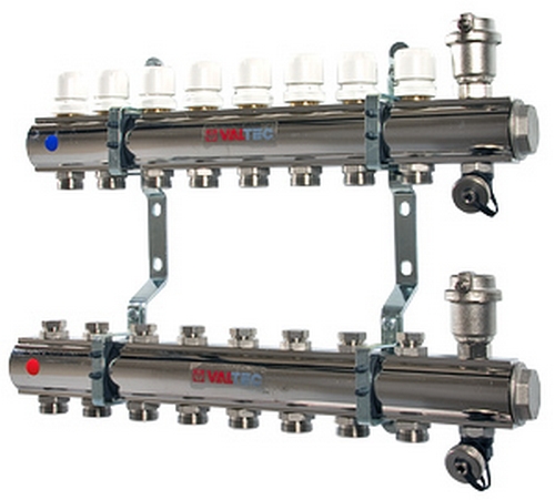 Коллекторный блок с термостатическими и настроечными клапанами VALTEC ...