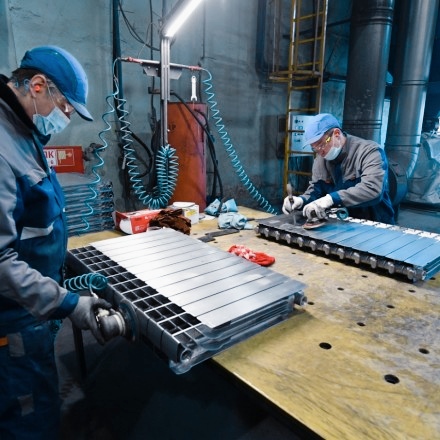 Производство литых секционных радиаторов отопления Русский Радиатор Корвет, процесс изго