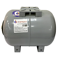 Бак мембранный расширительный 50 литров универсальный SARMAT Г-50 горизонтальный серый