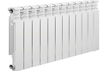 Алюминиевый радиатор отопления Solur PREMIUM 12 секций ALUM12 белого цвета.