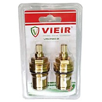 Кран-букса для смесителя 20 шлицов ViEiR VRKP20-2 в блистере 2 штуки (латунь, керамика)