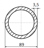 Купить трубу 89х3,5 (Ду 80) оцинкованную прямошовную ЭСВ по самой низкой цене в Самаре в наличии оптом и в розницу