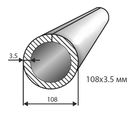 Купить трубу оцинкованную стальную Дн 108х3,5 Ду 100 по низкой цене в Самаре в наличии недорого