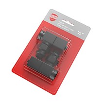 Набор дизайн-вентилей Royal Thermo CUBE угловой (чёрный) 1/2" ручной регулировки